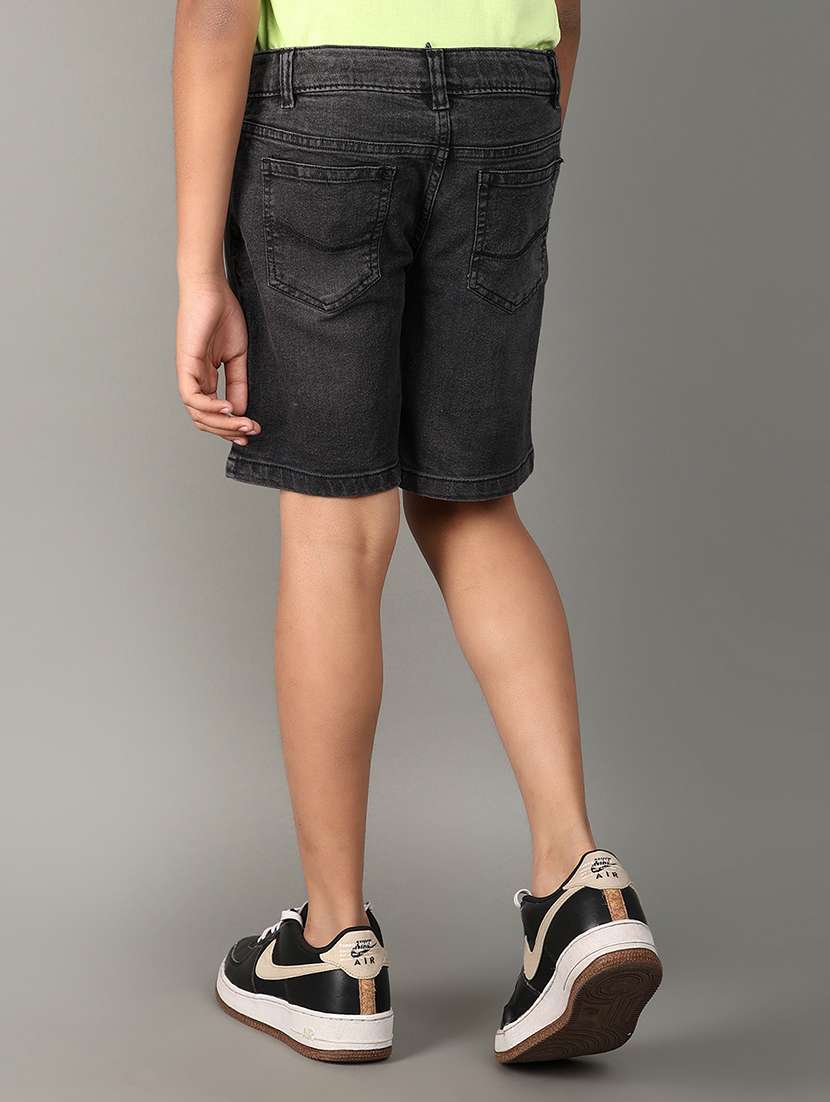 boys solid denim shorts  - 21607451 -  Standard Image - 3
