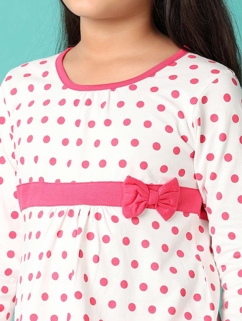 girs polks dots printed top & bottom capri sets - 21607510 -  Standard Image - 5