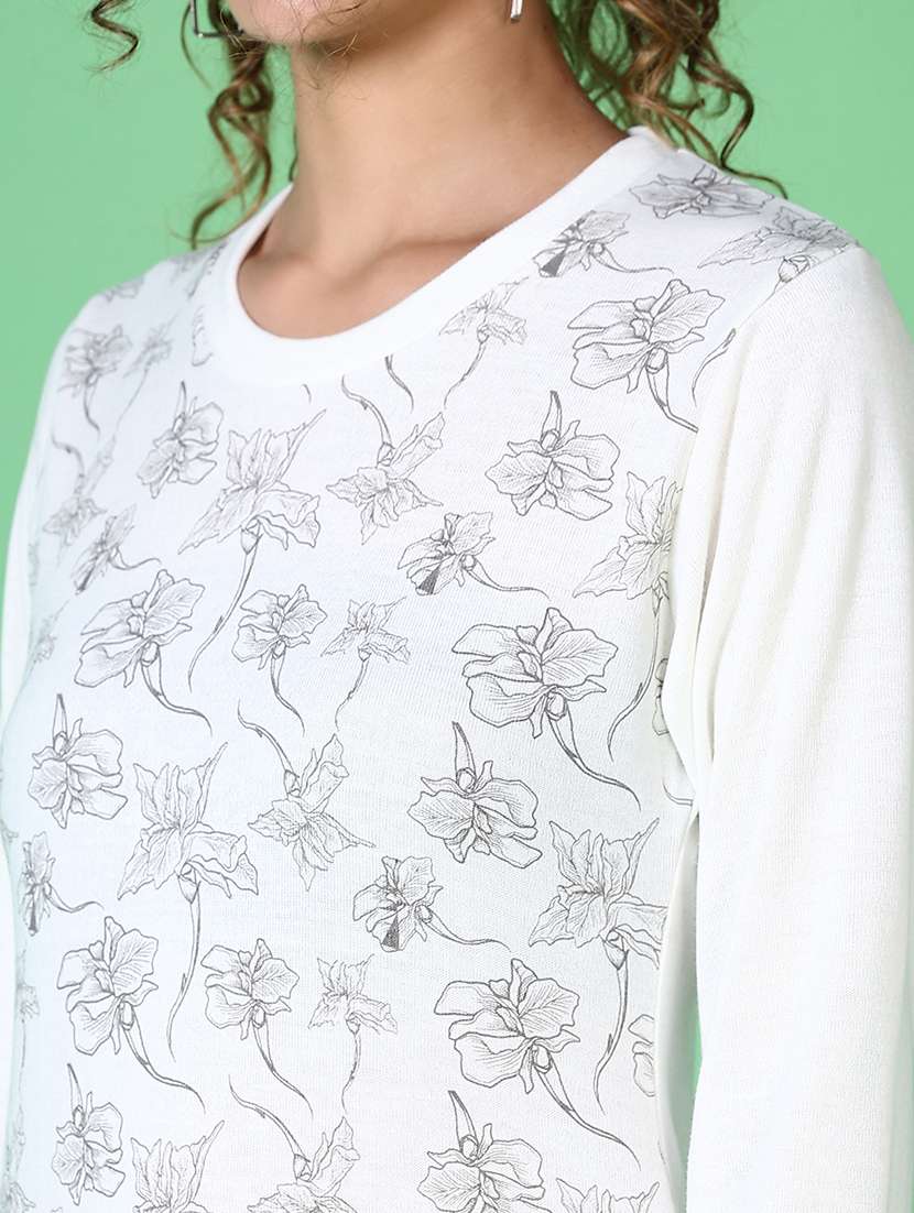 women printed long sleeves pullover - 21607518 -  Standard Image - 5