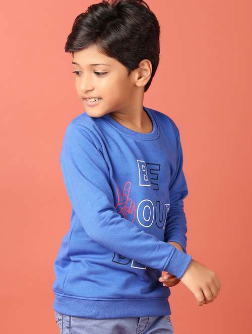 boys front print long sleeve sweatshirt - 21607546 - Standard Image - 0