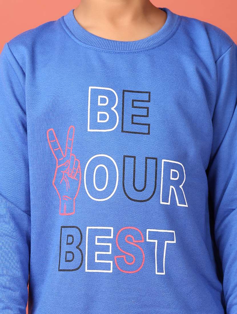 boys front print long sleeve sweatshirt - 21607546 - Standard Image - 3
