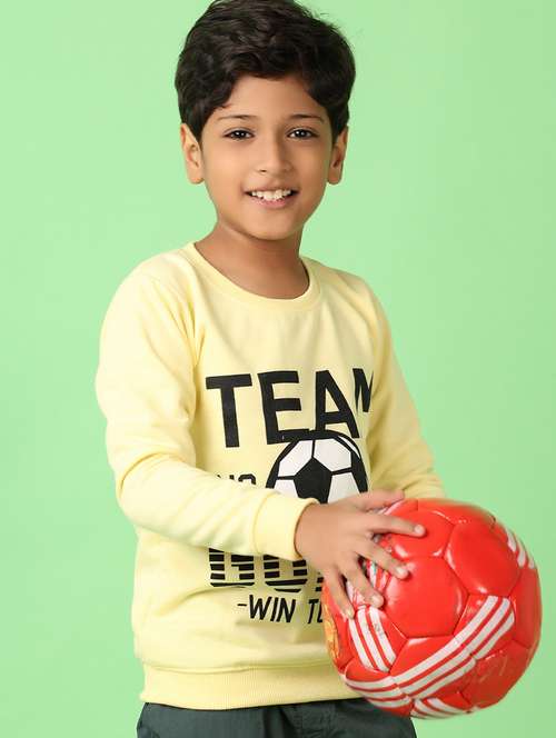 boys front print long sleeve sweatshirt - 21607548 -  Standard Image - 0