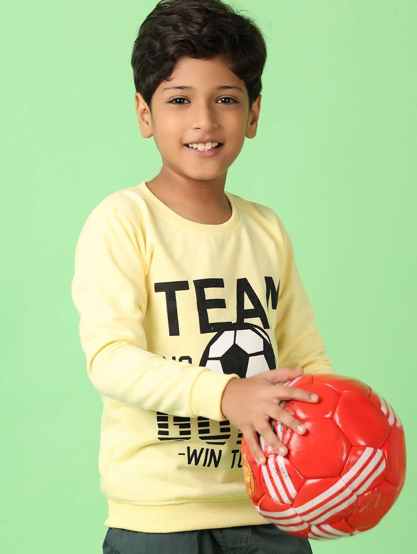 boys front print long sleeve sweatshirt