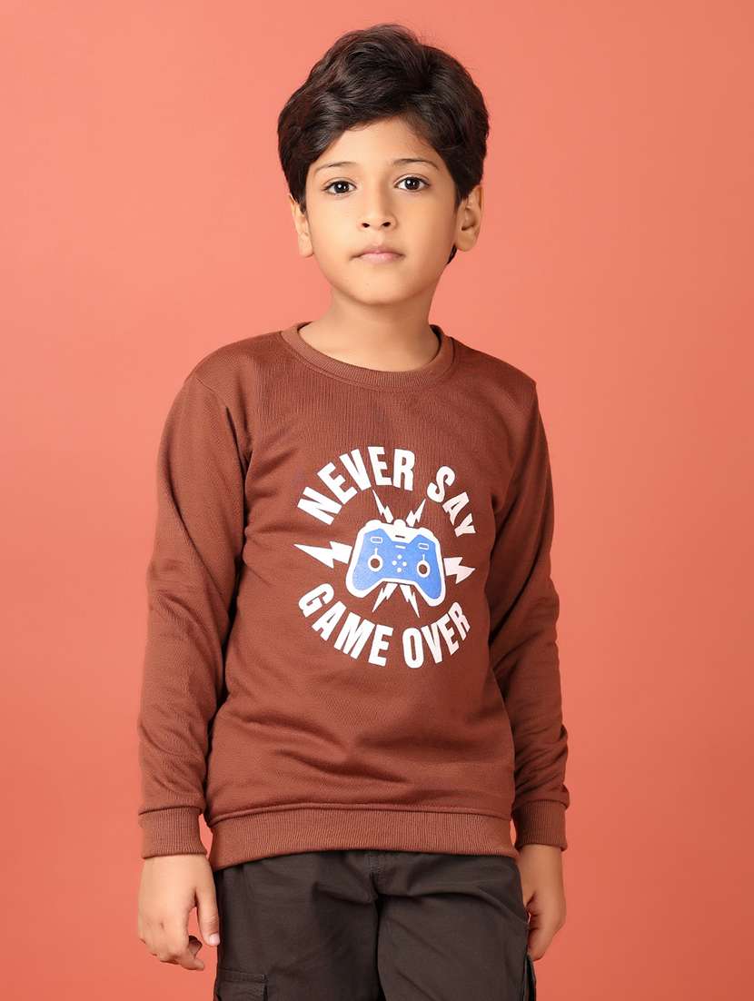 boys front print long sleeve sweatshirt