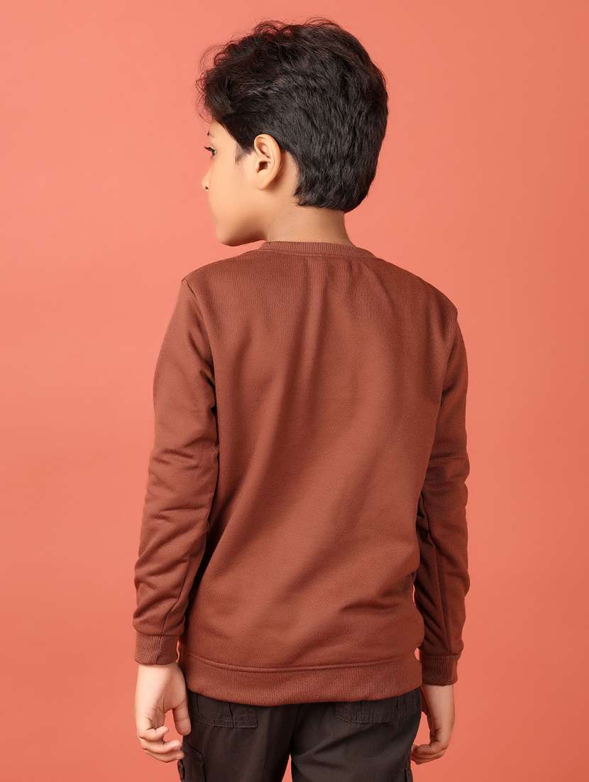 boys front print long sleeve sweatshirt - 21607585 -  Standard Image - 3