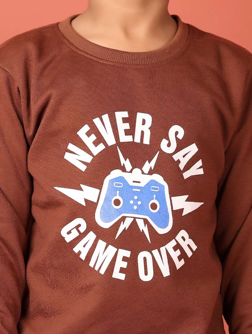 boys front print long sleeve sweatshirt - 21607585 -  Standard Image - 5