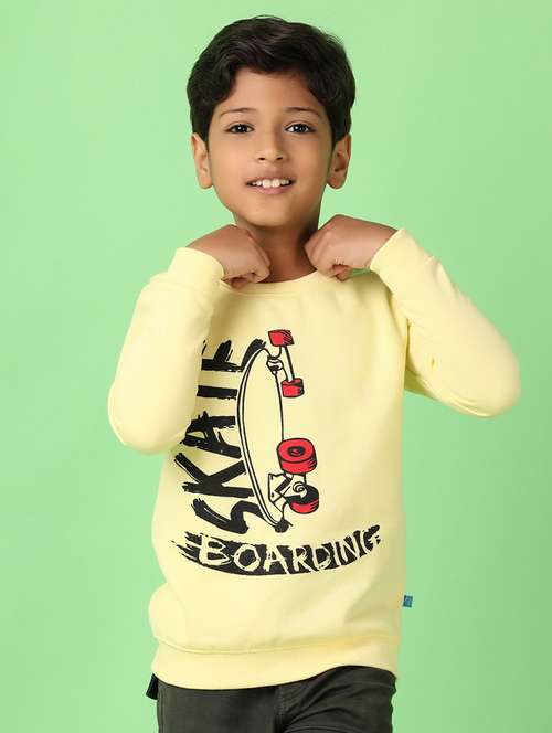 boys front print long sleeve sweatshirt - 21607586 -  Standard Image - 0