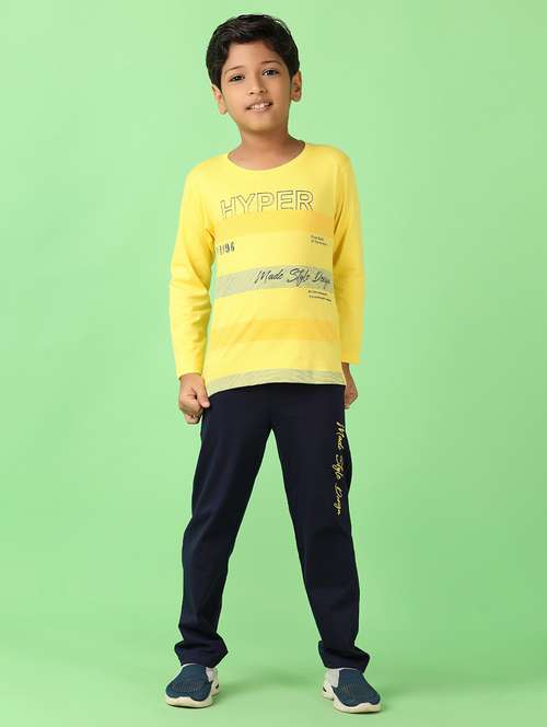 boys typographiy round neck full length sets - 21607592 -  Standard Image - 0