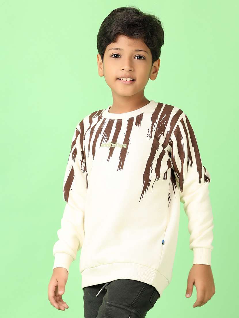 cream cotton fleece sweatshirt - 21607648 - Standard Image - 5
