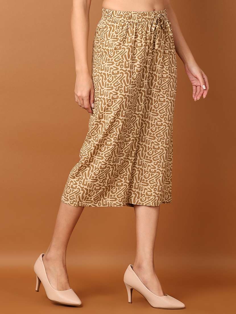 women printed high rise calf length palazzo - 21607689 - Standard Image - 3