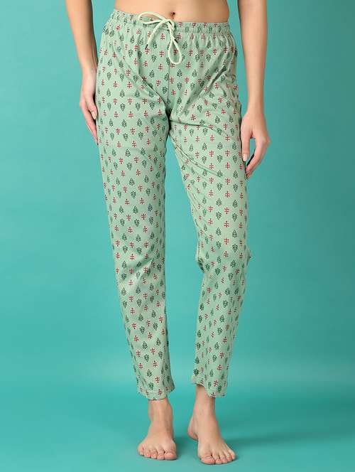 women green printed pajama - 21607701 - Standard Image - 0