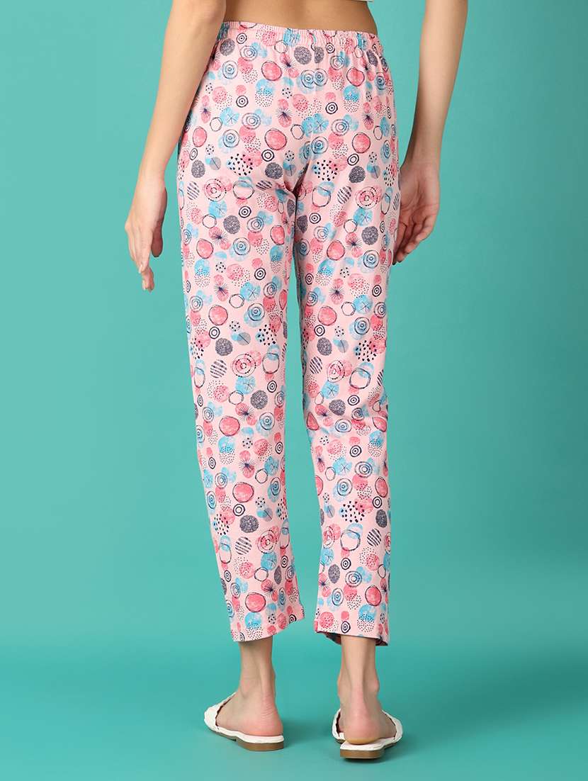 women peach printed pajama - 21607702 - Standard Image - 3
