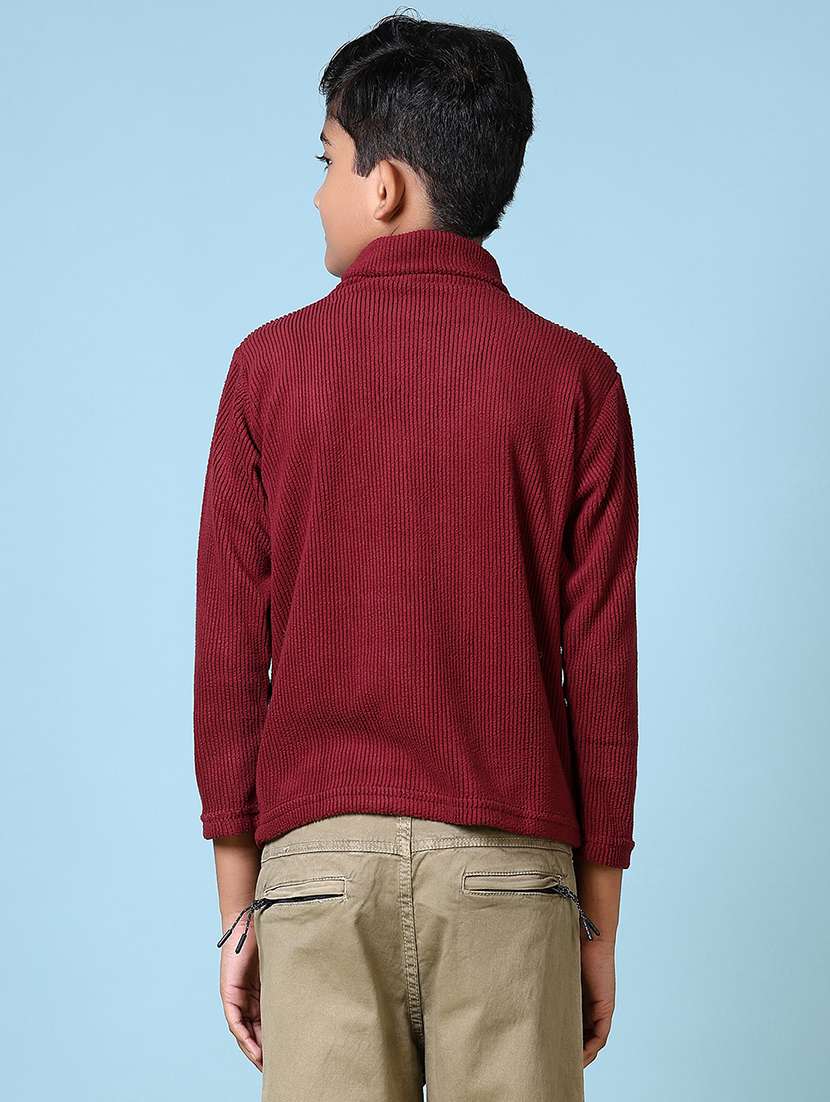 boys solid long sleeve sweater - 21607728 -  Standard Image - 3