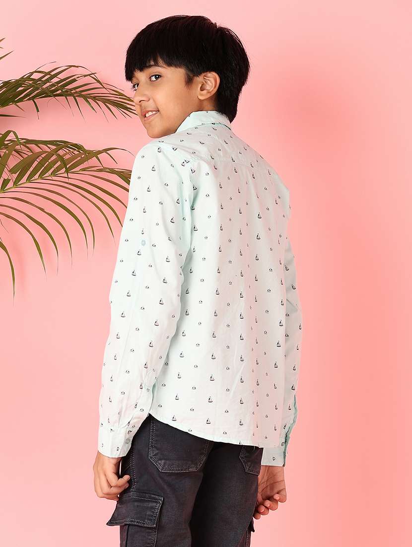 boys printed long sleeve casual shirt - 21607729 -  Standard Image - 3