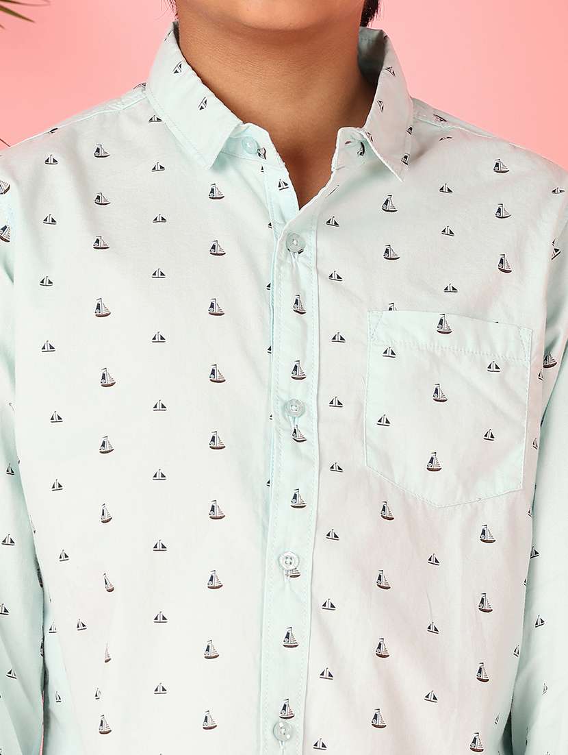 boys printed long sleeve casual shirt - 21607729 -  Standard Image - 5
