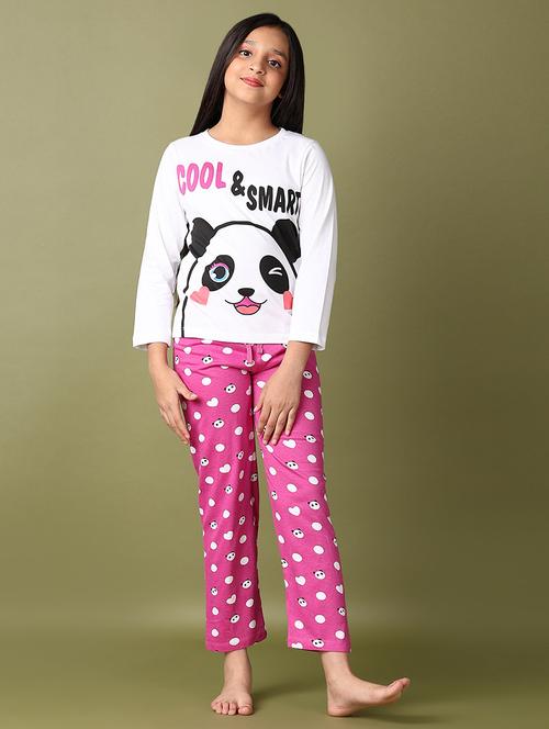 girls printed nightwear pyjama set  - 21607754 -  Standard Image - 0