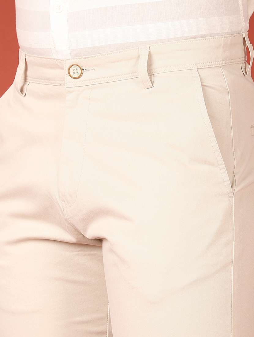 men solid regular fit chinos casual trouser - 21607770 -  Standard Image - 5