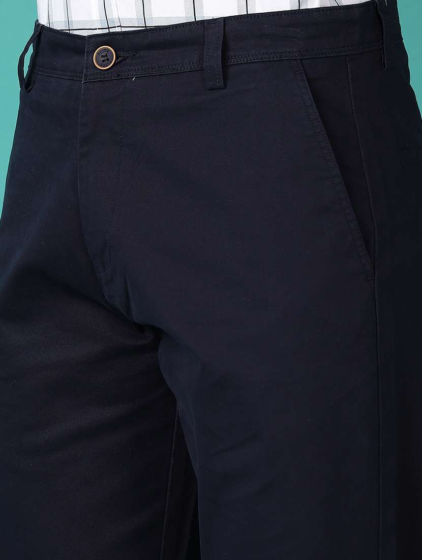 men mid rise solid chinos - 21607782 -  Standard Image - 5