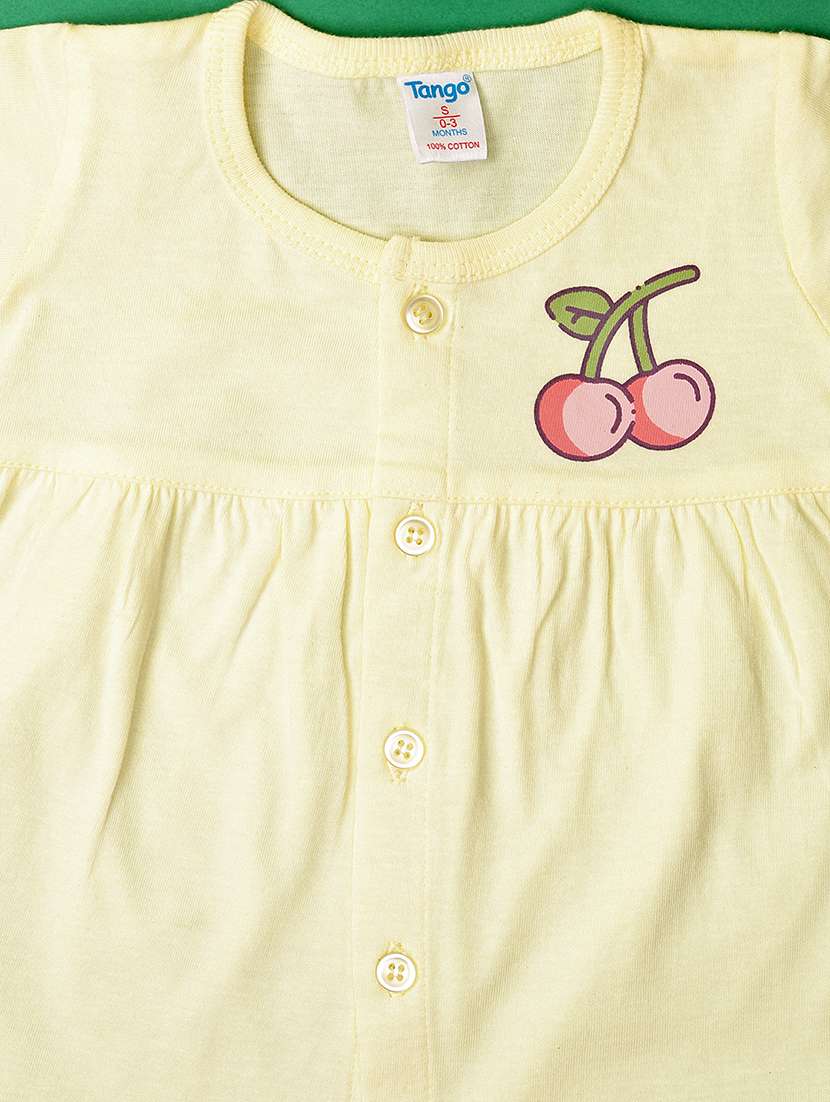 girls pack of 2 printed frock with bloomer set - 21607842 -  Standard Image - 3