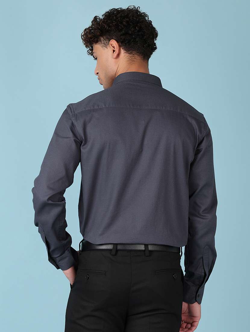 men long sleeves solid formal shirt - 21607917 -  Standard Image - 3