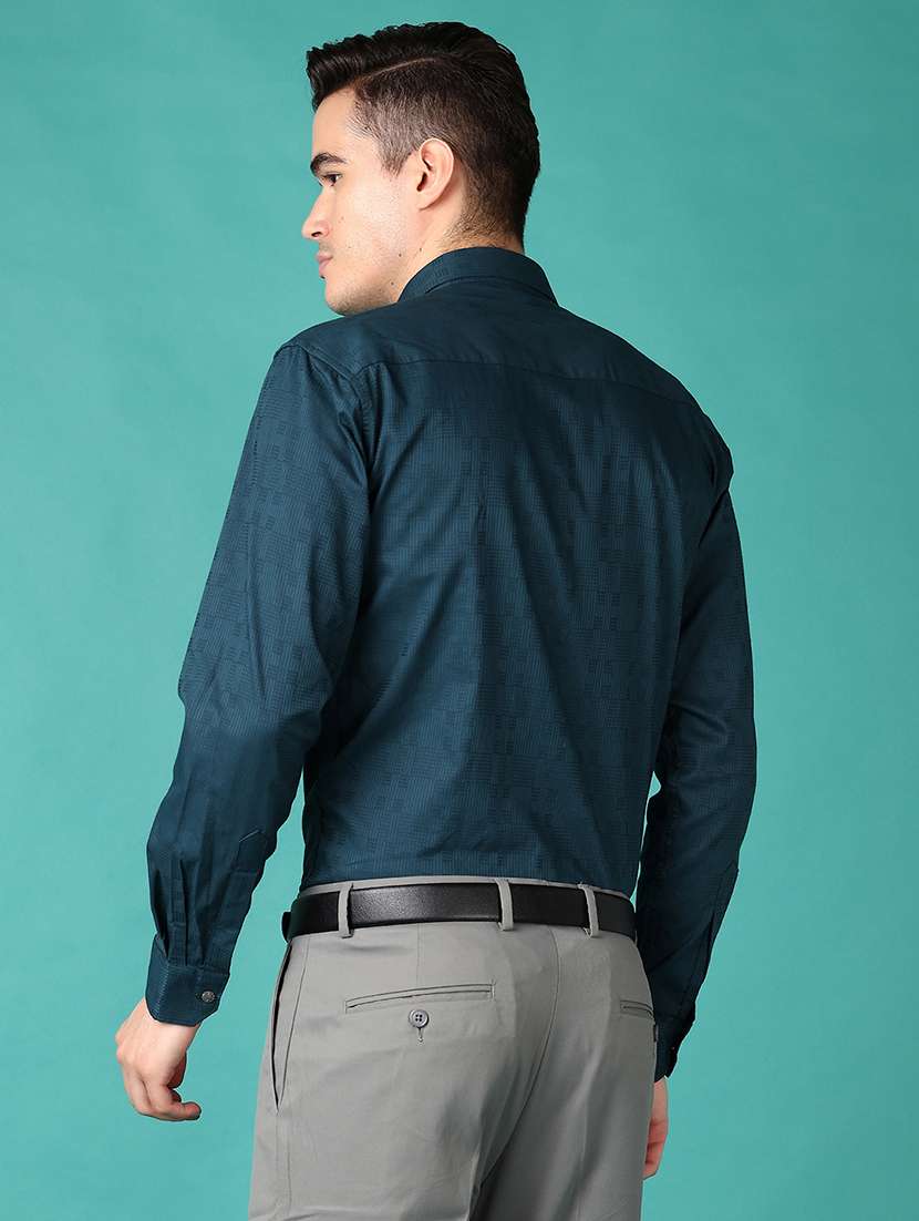 men long sleeves self design formal shirt - 21607920 -  Standard Image - 3