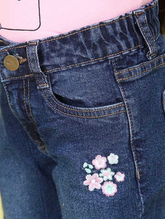 girls plain mid rise denim jeans - 21608053 -  Standard Image - 5
