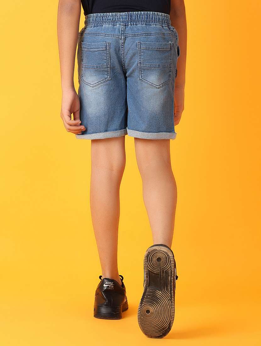 boys solid mid rise casual shorts - 21608082 -  Standard Image - 3