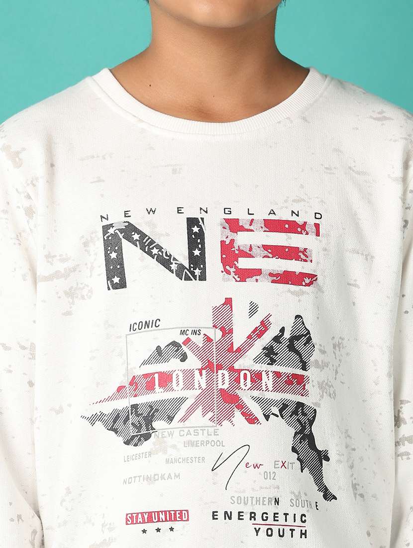 boys front print long sleeve sweatshirt - 21608110 - Standard Image - 3