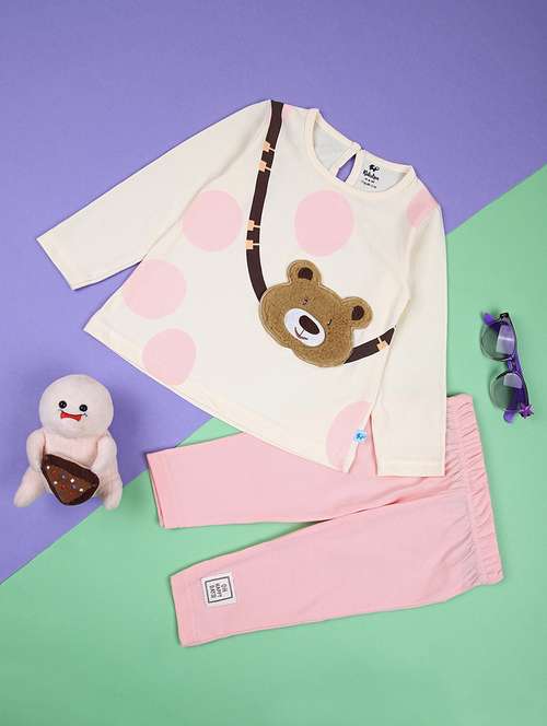 girls printed casual wear full length set - 21608138 - Standard Image - 0