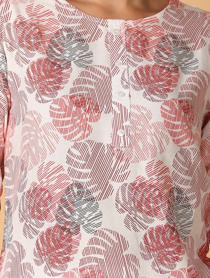 women three quarter sleeve straight kurti - 21608166 -  Standard Image - 5