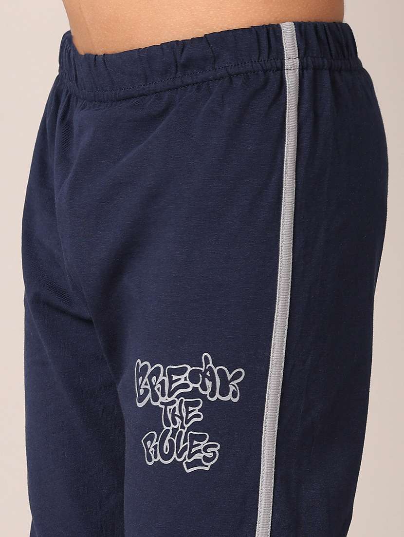 boys typography t-shirt & pajama full length set - 21608179 -  Standard Image - 5