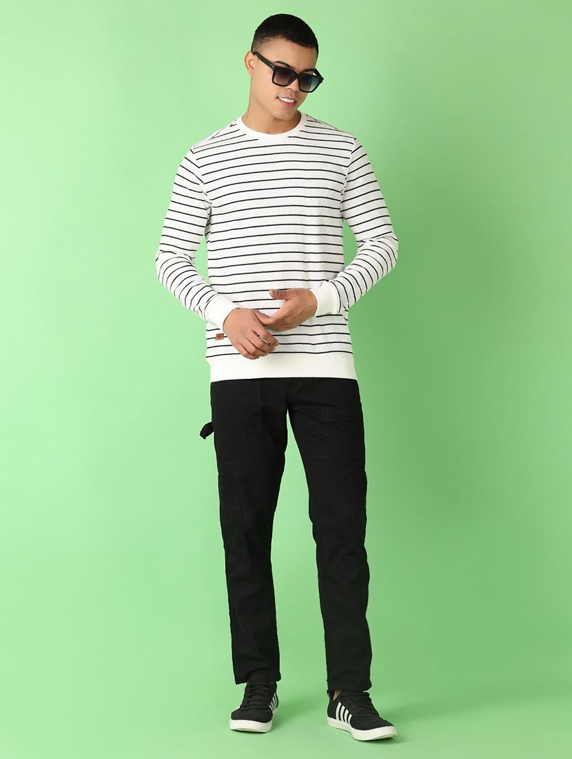 men long sleeves striped t-shirt - 21608213 - Standard Image - 3