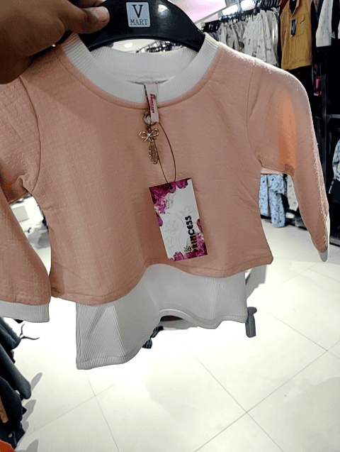 peach georgette top - 21608248 -  Standard Image - 0