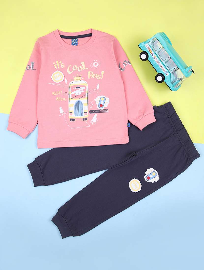 kids printed full length twin set - 21608255 - Zoom Image - 0