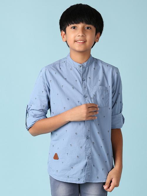 boys printed long sleeve casual shirt - 21608338 -  Standard Image - 0
