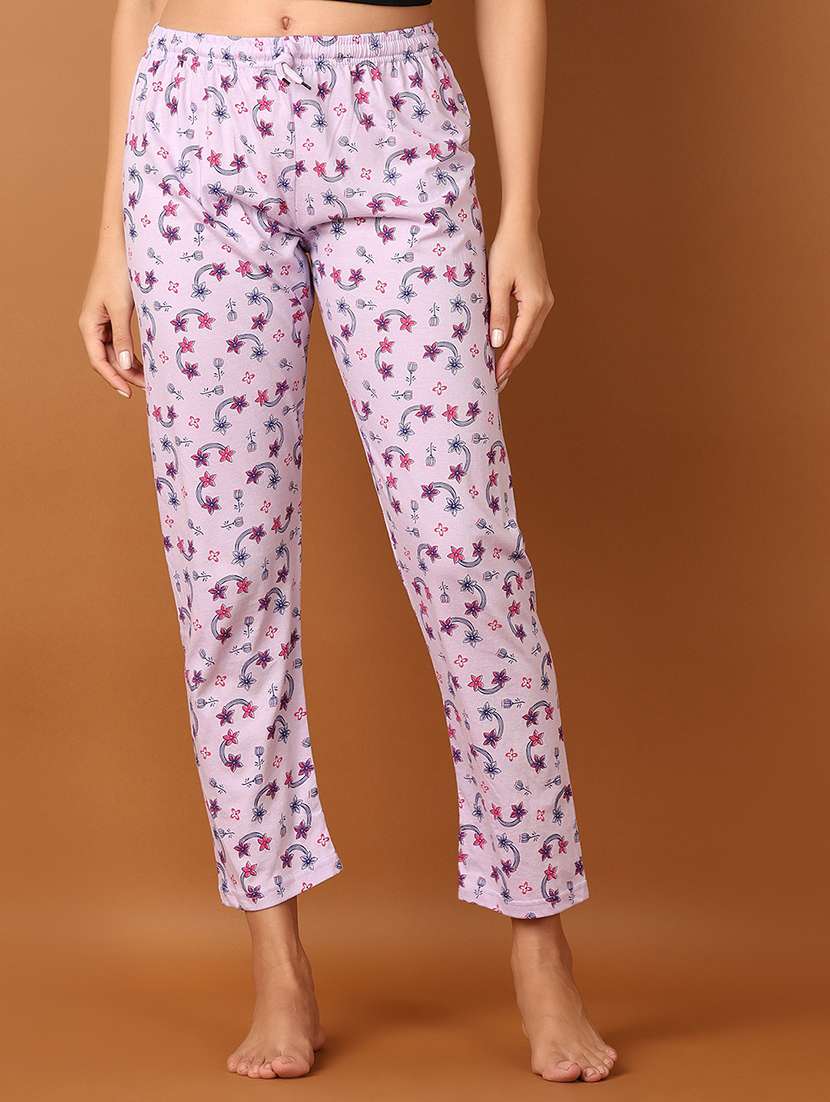 lavender printed cotton pajama