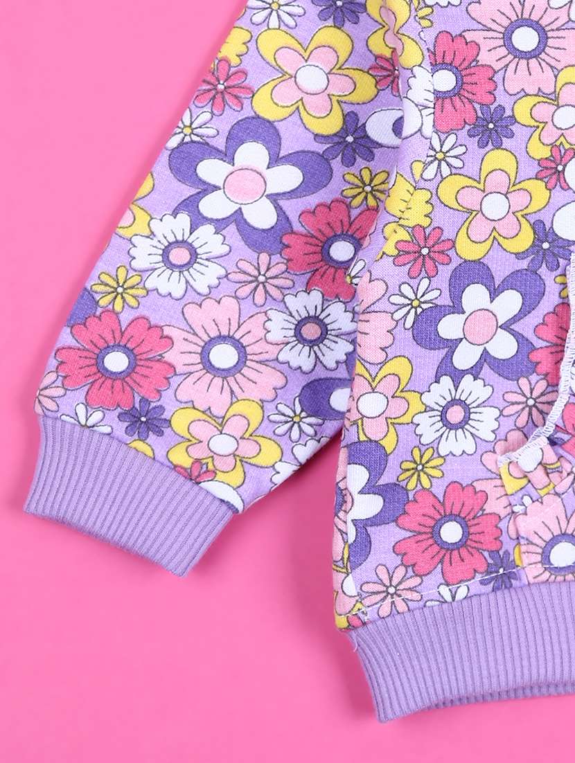 girls floral printed long sleeve sweatshirt - 21608388 -  Standard Image - 3