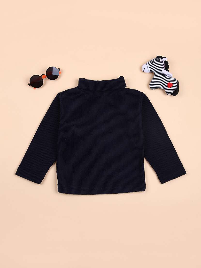 boys solid acrylic long sleeve sweater