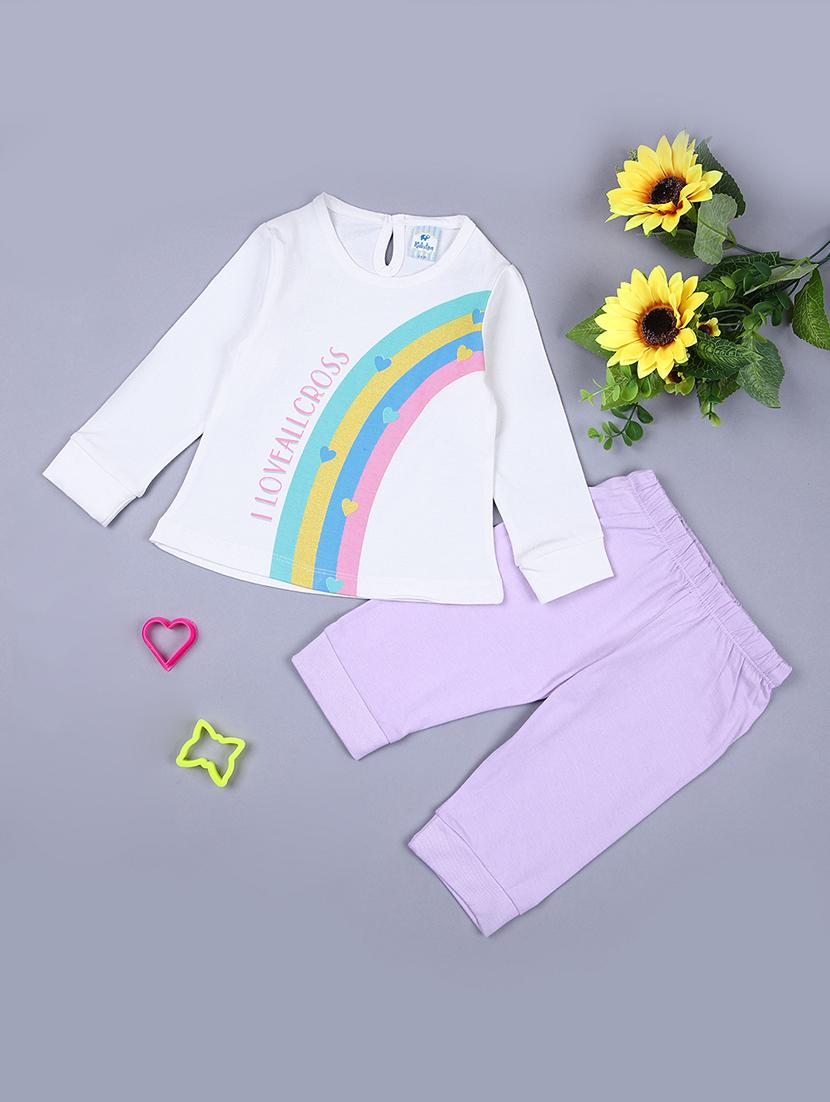 girls printed casual wear full length set - 21608460 - Zoom Image - 0
