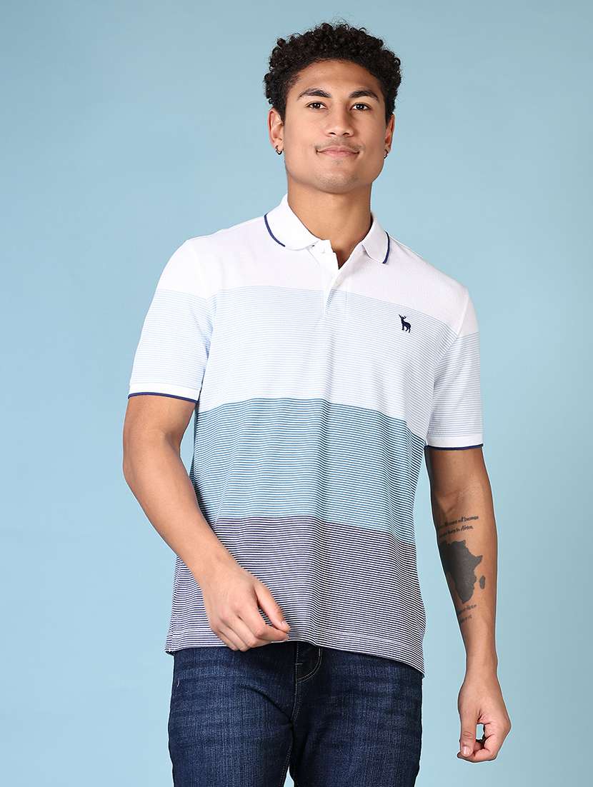 men color block short sleeve polo t-shirt
