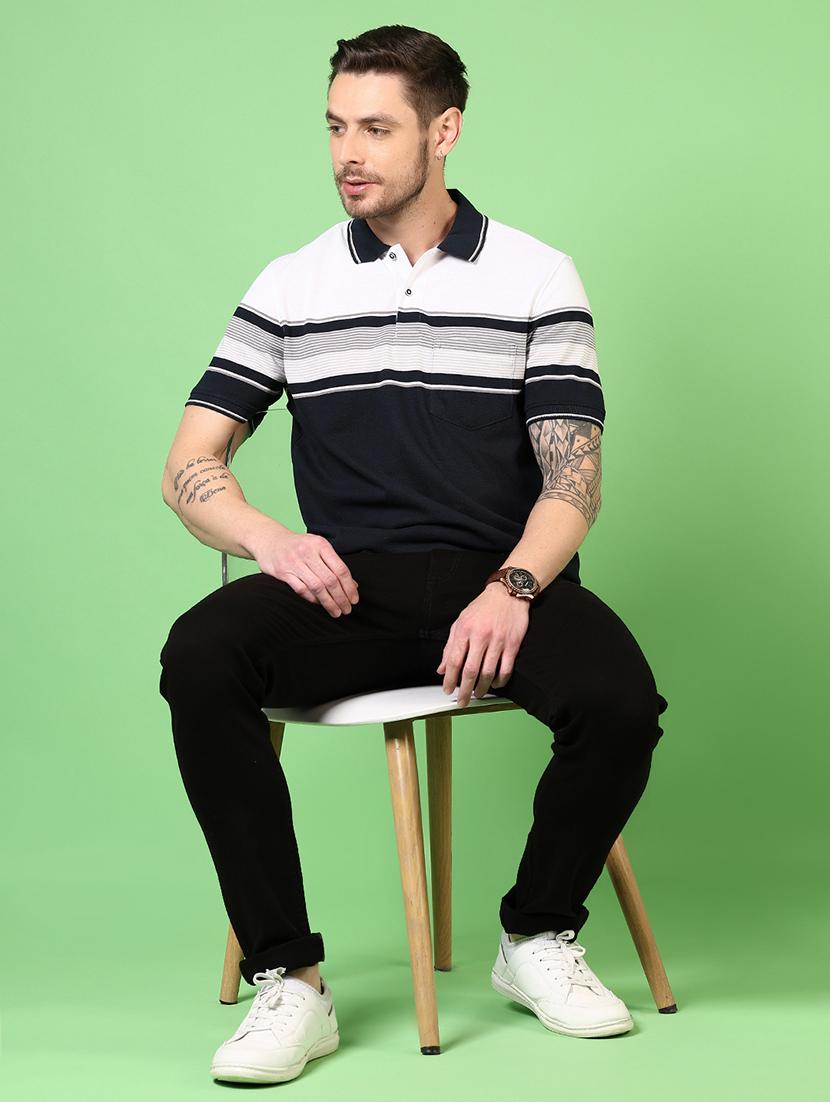 men short sleeves color block polo t-shirt - 21608504 - Standard Image - 3
