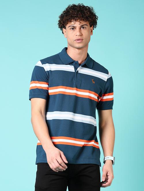 men striped short sleeve polo t-shirt - 21608505 -  Standard Image - 0
