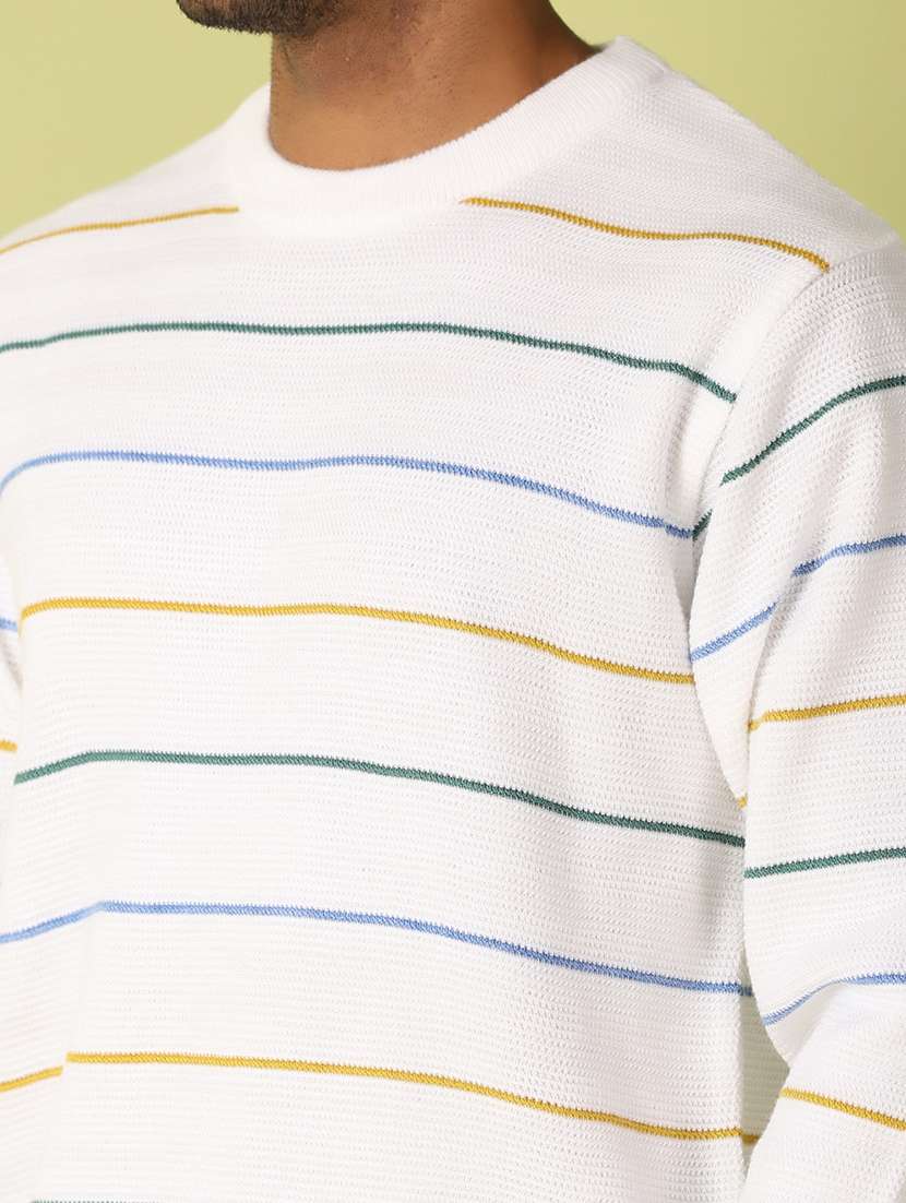 men striped long sleeve regular fit pullover - 21608527 -  Standard Image - 3