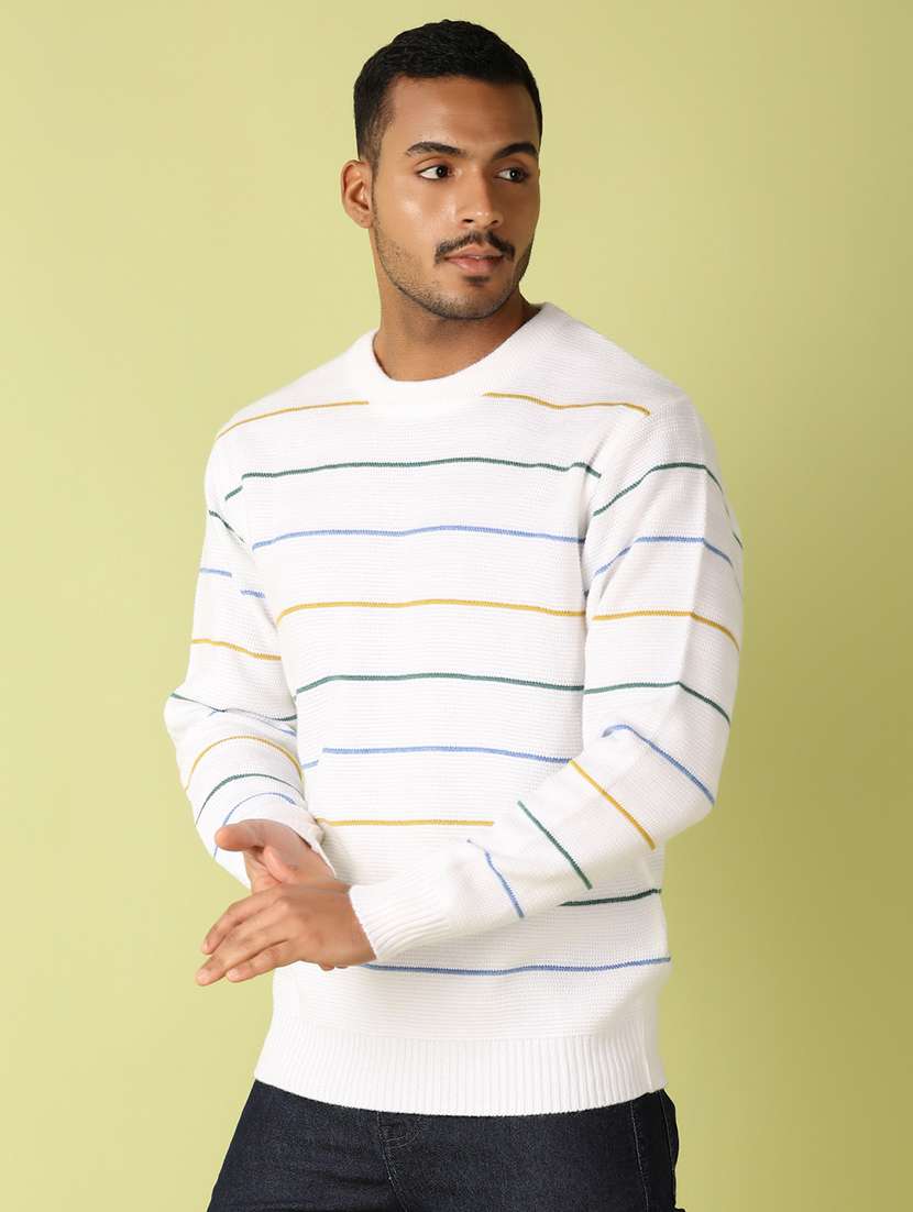 men striped long sleeve regular fit pullover - 21608527 -  Standard Image - 5