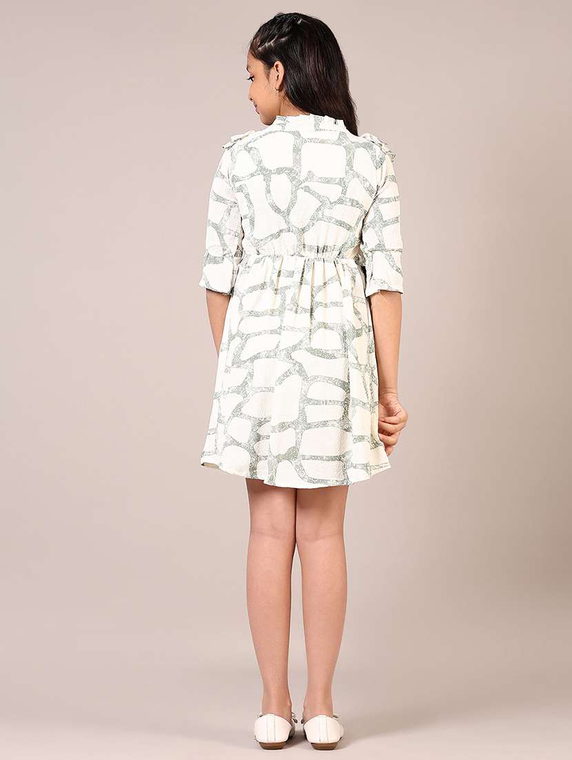 girls printed a-line dress - 21608621 -  Standard Image - 3