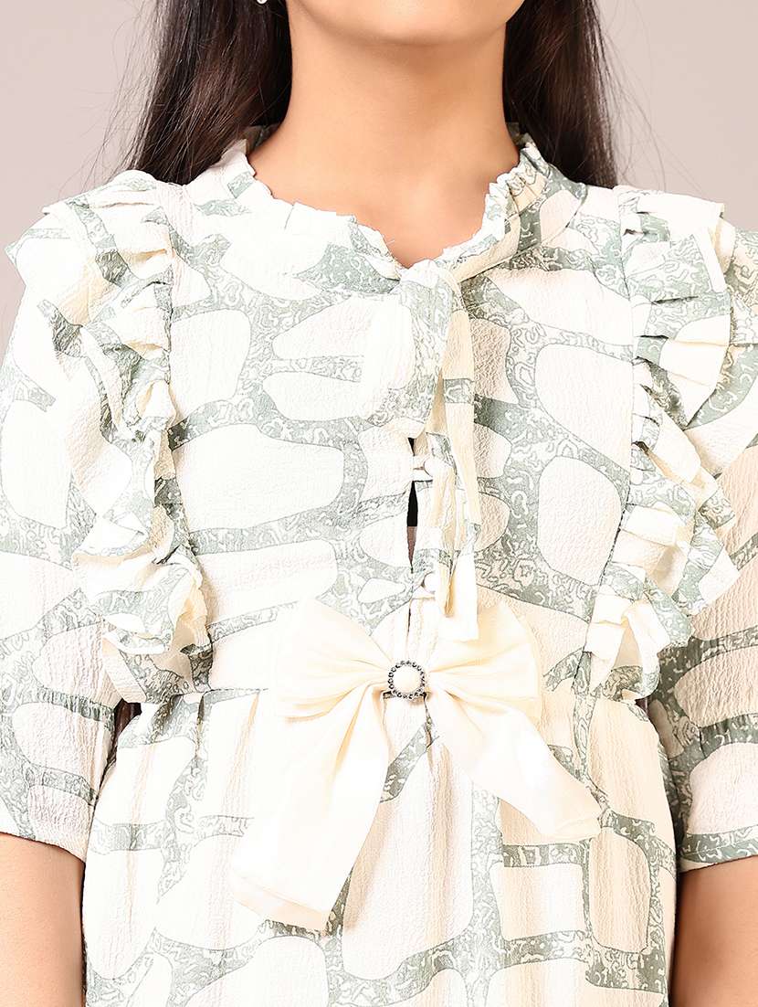 girls printed a-line dress - 21608621 -  Standard Image - 5