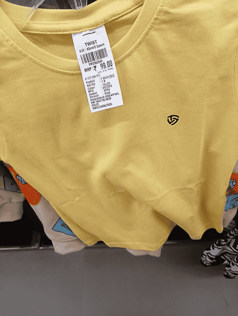 yellow cotton single jersey tshirt - 21608735 - Standard Image - 0