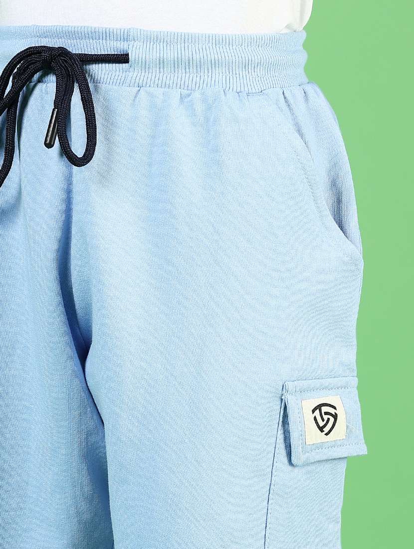 boys solid mid rise cargo shorts  - 21608827 -  Standard Image - 5