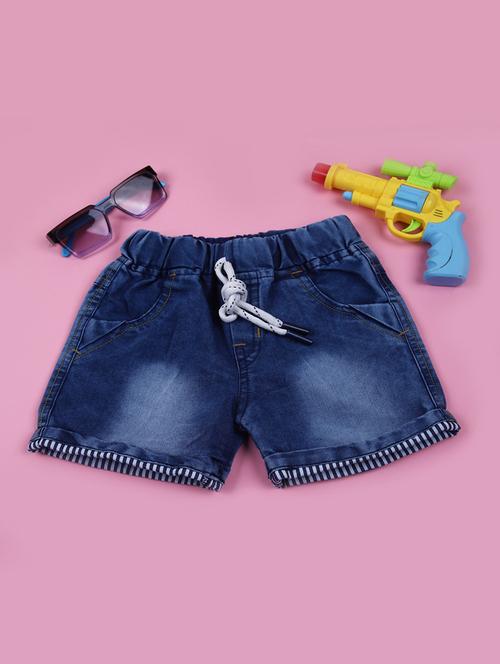 boys mid rise solid shorts - 21608900 - Standard Image - 0