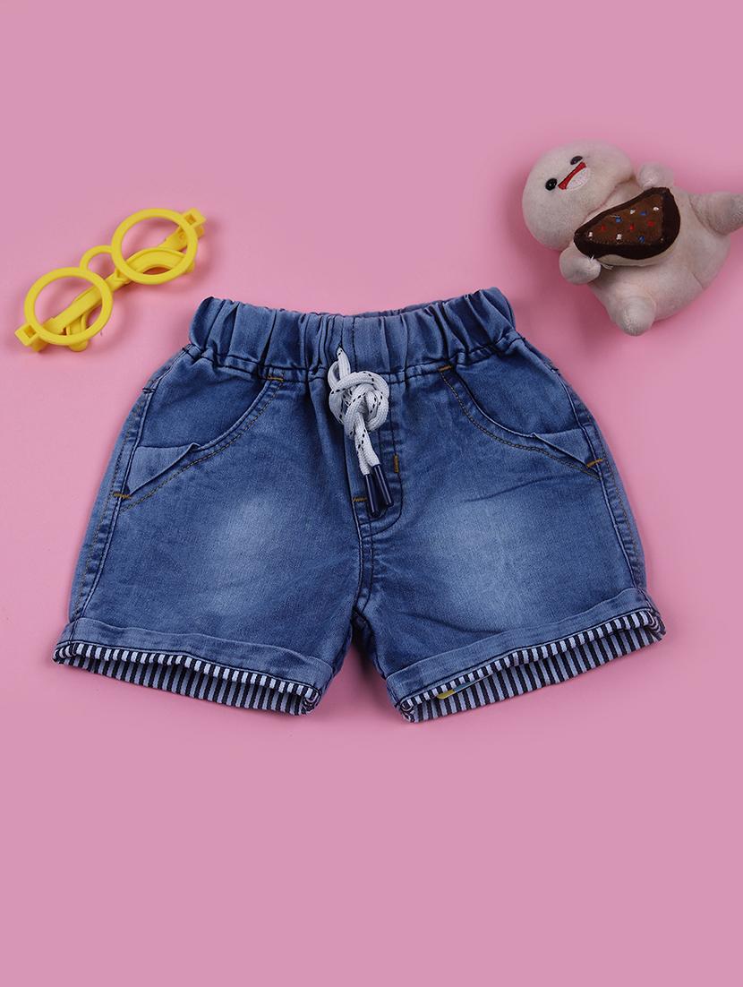 boys mid rise solid shorts - 21608901 - Zoom Image - 0